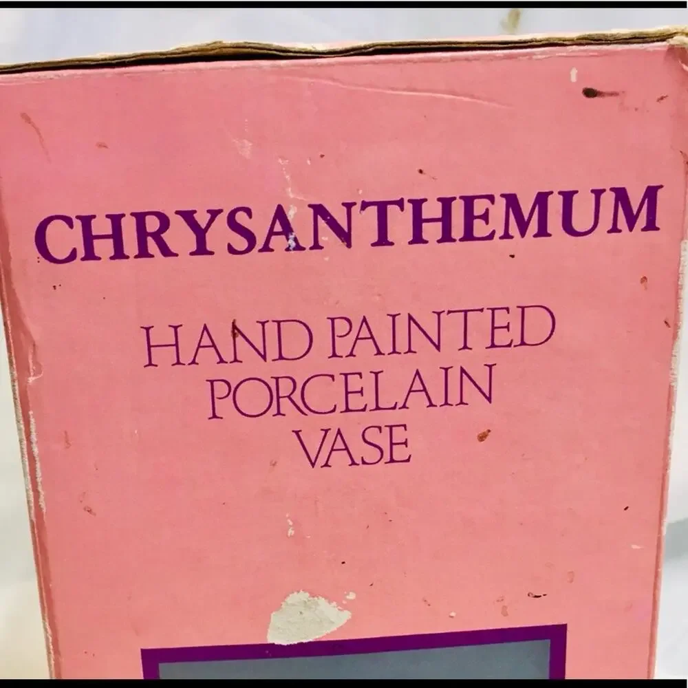 Chrysanthemum Hand Painted Porcelain Vase